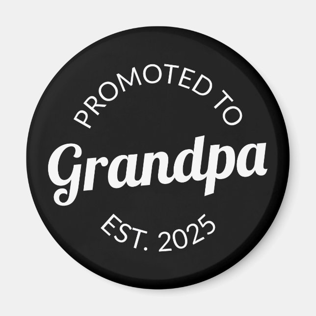 Aimant Promu À Grand-Père Est. 2025 I (Devant)
