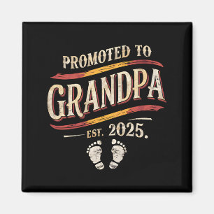 Aimant Promu Grand-père 2025 Grand-père Est 2025 T Shirt_