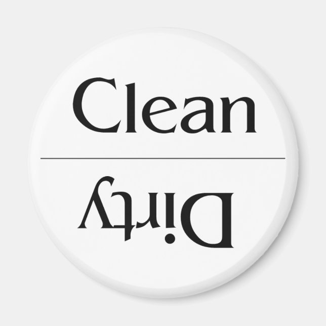 Aimant Propre et sale : simple et simple (Devant)