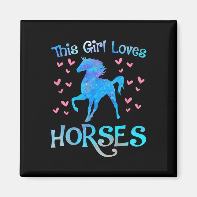 Aimant Propriétaire Du Cheval Cette Fille Aime Les Chevau (Devant)