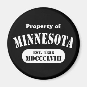 Aimant Propriété du Minnesota - n'importe quelle couleur!