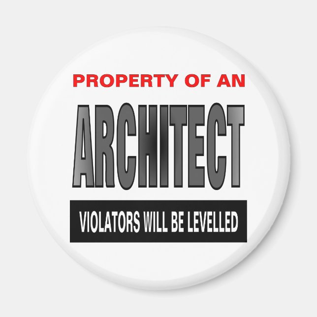 Aimant Propriété D'Un Architecte (Devant)