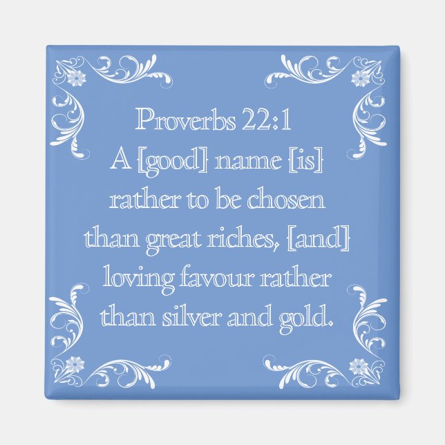 AIMANT PROVERBS 22 ; 1 MAGNET* (Devant)