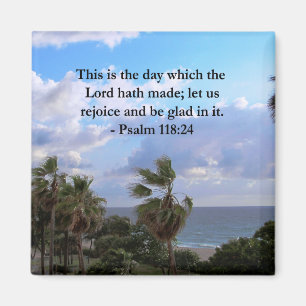 AIMANT PSALM TROPICAL 118:24 OCÉAN ET PALMIERS