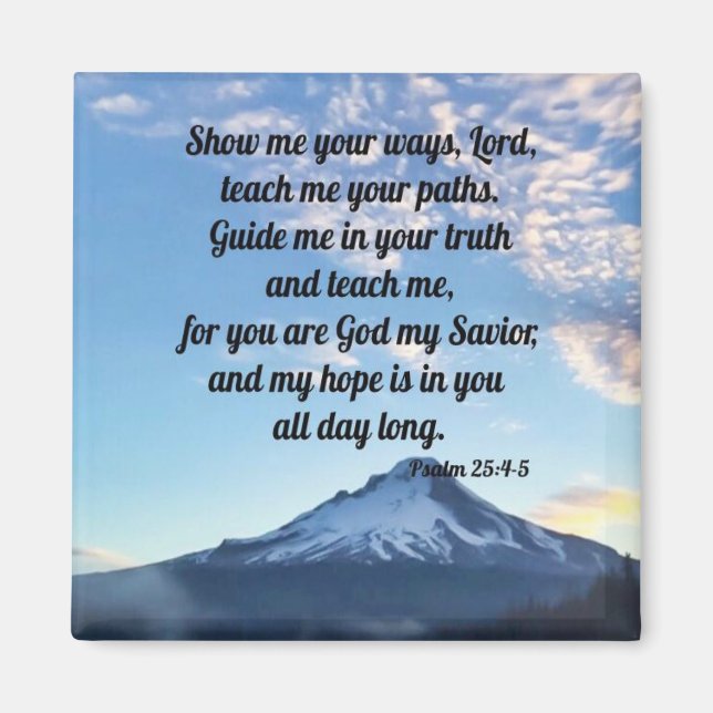 Aimant Psaume 25:4-5 (Devant)