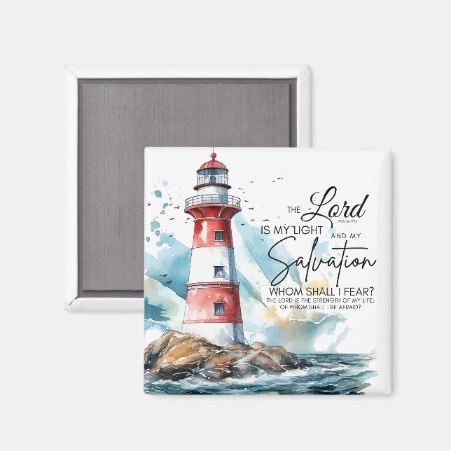 Aimant Psaume 27:1 La Bible Éternel est ma Lumière et mon (Recto/Verso)