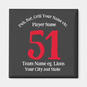 Aimant Pub Bar Grill Nom Numéro Votre Nom Barbecue