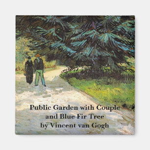 Aimant Public Garden with Couple by Vincent van Gogh