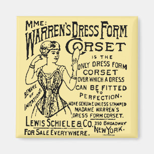 Aimant Publicité dans le journal Corset