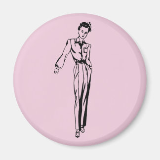 Aimant Publicité féminine dames aux échecs de 1942