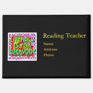 Aimant Publicité Lecture L'alphabétisation des enseignant