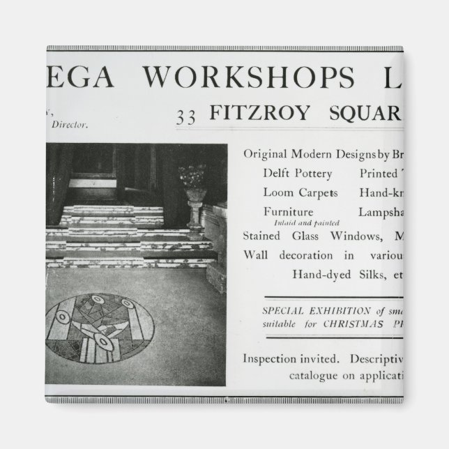 Aimant Publicité pour Omega Workshops Ltd (Devant)