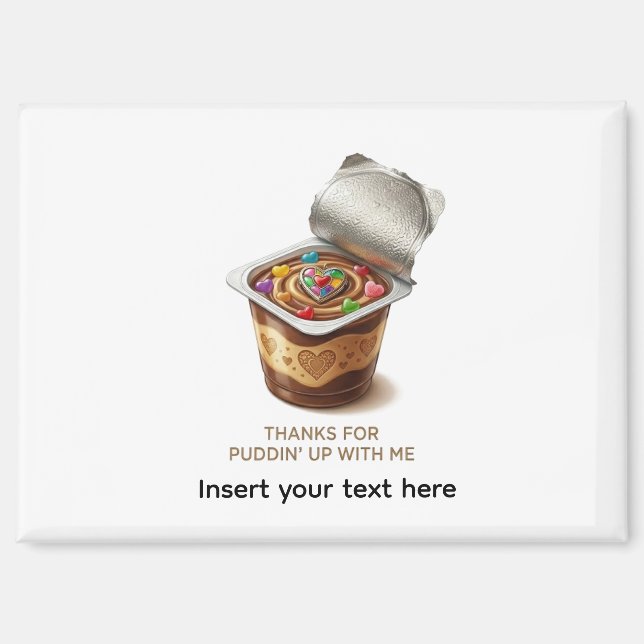 Aimant Pudding Drôle Pun Nom Personnalisé Merci Pour Pud (Recto)