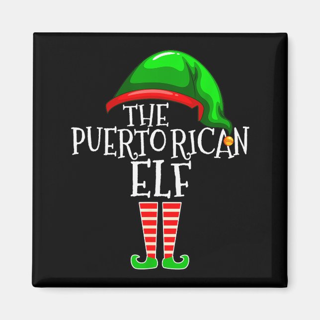 Aimant Puerto Rican Elf Family Matching Group Christmas G (Devant)