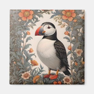 Aimant Puffin Atlantique William Morris Inspiré Floral