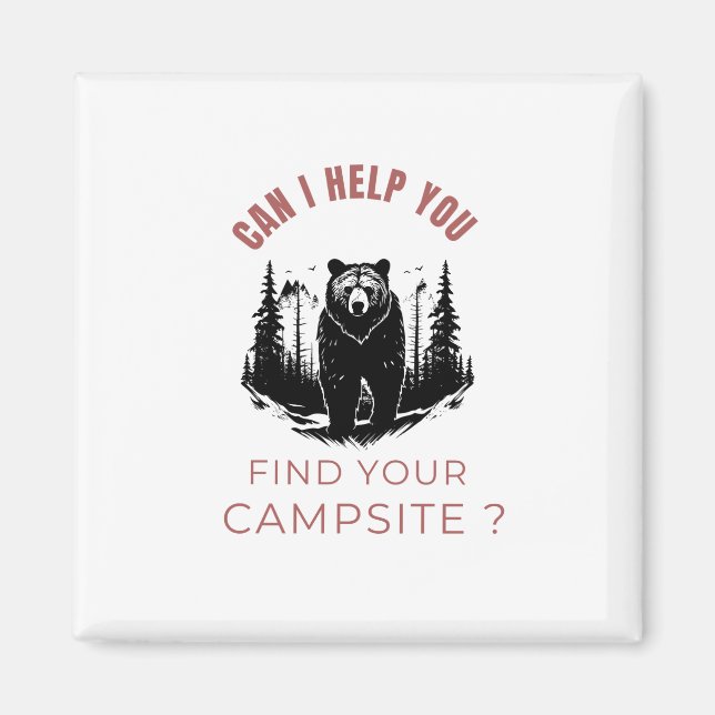 Aimant Puis-Je Vous Aider À Trouver Votre Camping ? - Our (Devant)