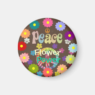 Aimant Puissance des fleurs des années 1960