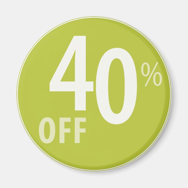 Aimant Puissant panneau de vente 40% de réduction - Magne (Devant)