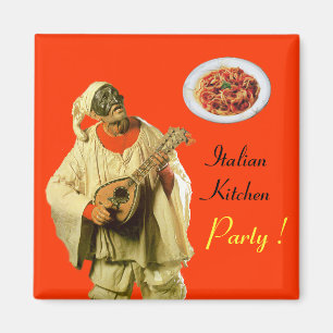 Aimant PULCINELLA ITALIAN KITCHEN PARTI, orange