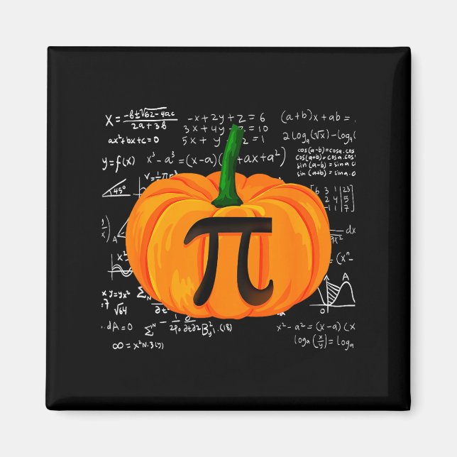 Aimant Pumpkin E Math Funny Halloween Thanksgiving Day  (Devant)