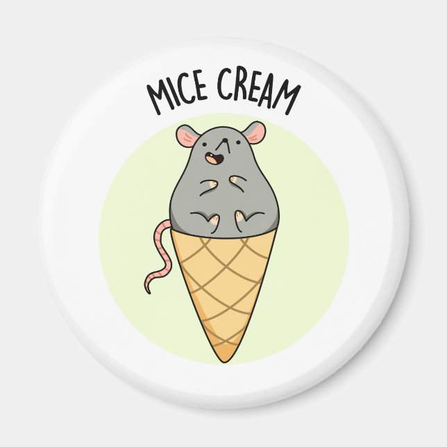 Aimant Pun de crème glacée amusant (Devant)