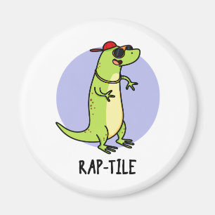 Aimant Pun de lizard en tissu de rap drôle