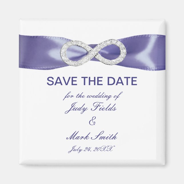 Aimant Purple Blue Diamond Infinity Enregistrer l'aimant  (Devant)