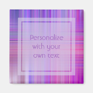 Aimant Purple Bokeh Plaid Texte personnalisé