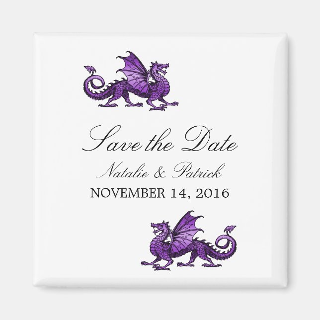 Aimant Purple Dragon Enregistrer l'aimant Date (Devant)
