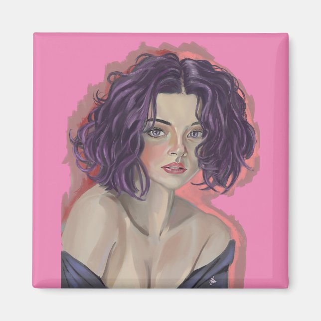 Aimant Purple girl (Devant)