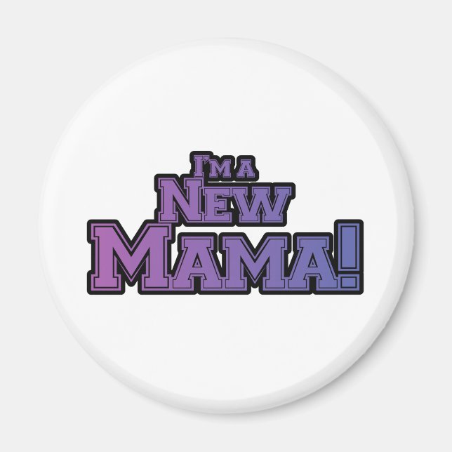 Aimant Purple Je suis un nouveau t-shirts et cadeaux Mama (Devant)