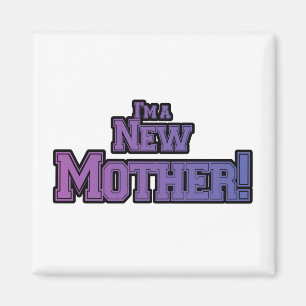 Aimant Purple Je suis une nouvelle mère t-shirts et cadea