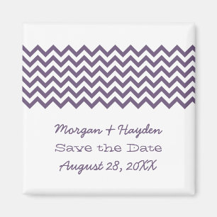 Aimant Purple Simple Chevron Enregistrer l'aimant de date
