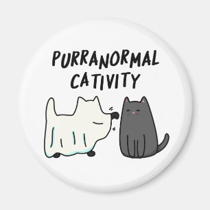 Aimant Purranoral Cativité Funny Halloween Cat Pun