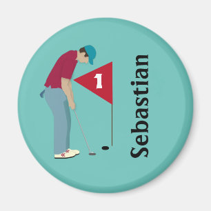 Aimant Putage turquoise de golfeurs