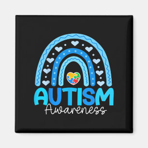 Aimant Puzzle Arc En Avril Nous Portons Blue Autism Award