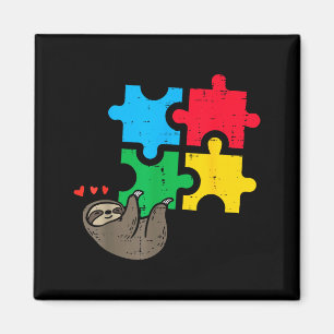 Aimant Puzzle de paresseux pendu Mignon Sensibilisation à
