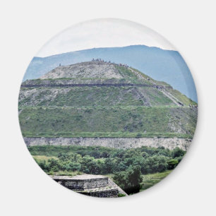 Aimant Pyramide Du Soleil Dans Les Ruines De Teotihuacan,