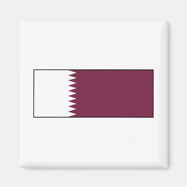 Aimant Qatar - Drapeau du Qatar (Devant)