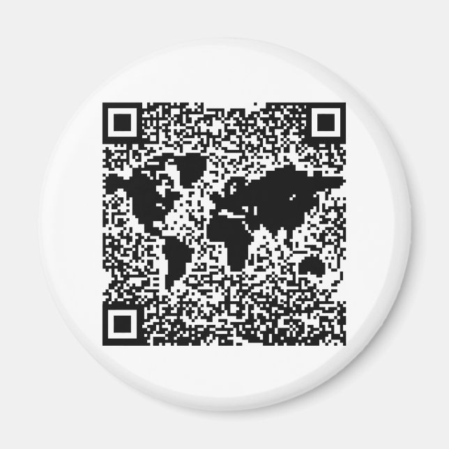 Aimant QR Code - Le monde (Devant)