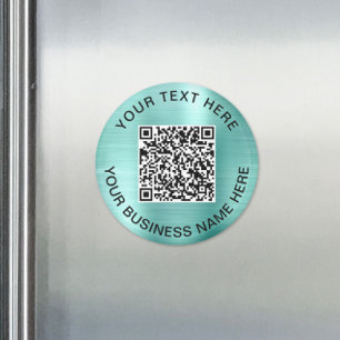 Aimant QR Code Promotional Mint Green