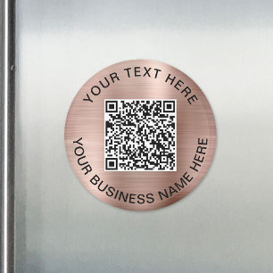 Aimant QR Code promotionnel Rose Gold