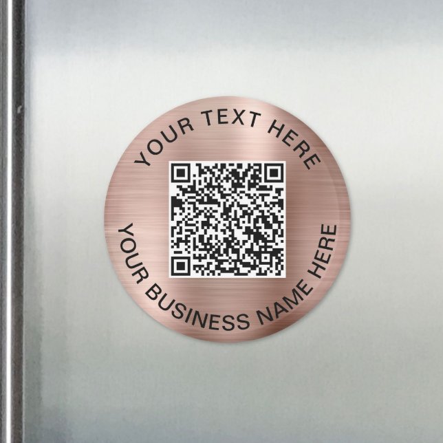 Aimant QR Code promotionnel Rose Gold (QR Code Promotional Rose Gold Magnet)