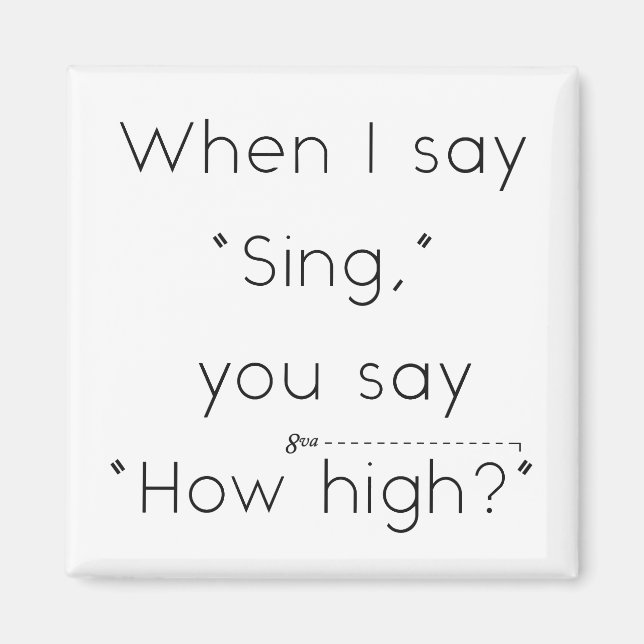 Aimant Quand Je Dis "Chant", Tu Dis "À Quelle Élevée ?" B (Devant)