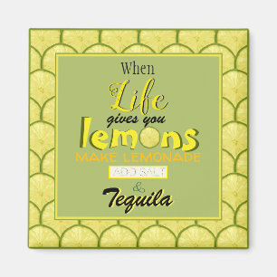 Aimant Quand la vie vous donne citrons drôle typographie 
