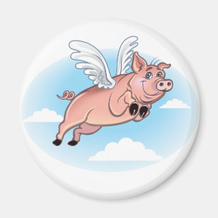 Aimant Quand les porcs volent, l'amusement se produit