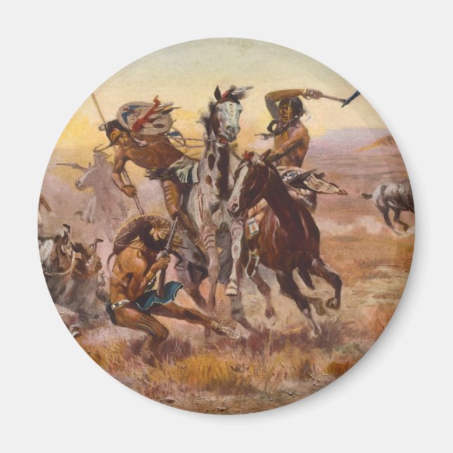 Aimant Quand les Sioux et les Pieds-Noirs ont rencontré C (Devant)