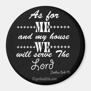 Aimant Quant à moi et ma maison gotGod316.com Écriture