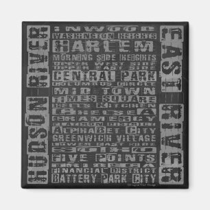 Aimant Quartiers NYC Gris