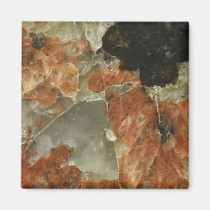 Aimant Quartz orange, noir et clair